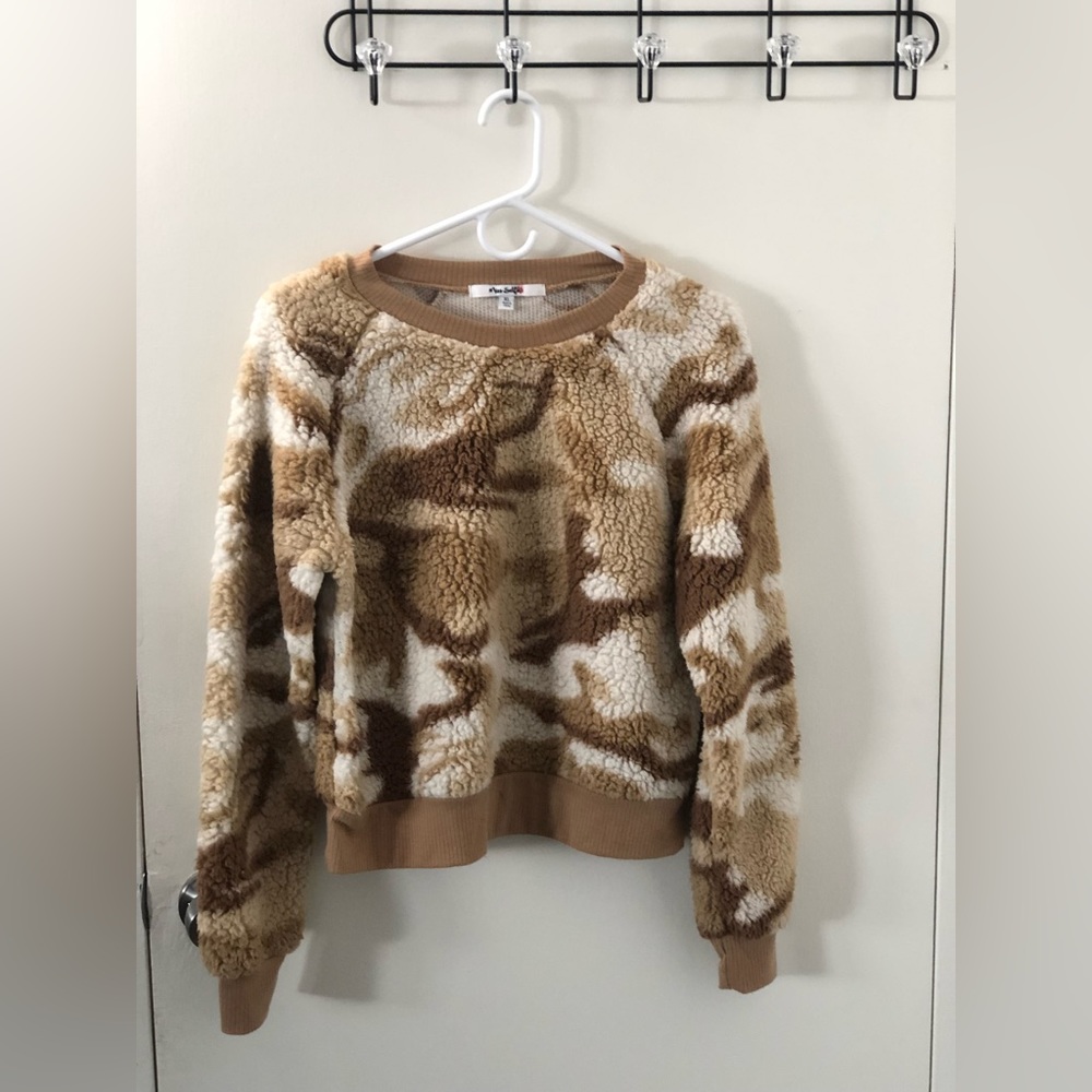 💚Miss Selfie Women’s Fashion Casual Sweater | Neutral color camouflage Sweater